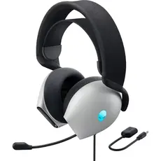 ყურსასმენი Dell 545-BBFJ Alienware, Gaming Headset, Wired, RGB, USB, 3.5mm, Silver