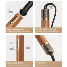 თმის სტაილერი Dreame AirStyle Pro Gold Titanium (AMF18A), 3 image