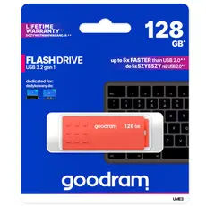 USB ფლეშ მეხსიერება Flash Goodram 128GB UME3 ORANGE USB 3.2 Gen 1, 3 image