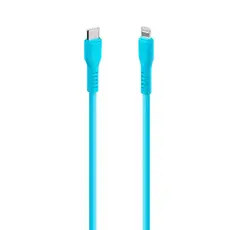 კაბელი TTEC USB-C - LIGHTNING CHARGE/DATA CABLE, 120CM NEON BLUE