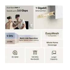 როუტერი TP-Link RE225BE BE3600 Wi-Fi 7 Range Extender, 4 image