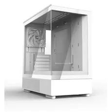 კომპიუტერის ქეისი Zalman PC case P10 without PSU, 1xUSB3.0, 1xUSBType-C, 1x120mm ARGB, VGA 384mm, LCS ready, TG Side Panel, mATX, white, 2 image