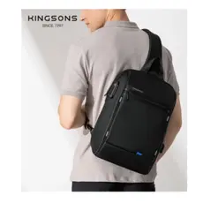 ზურგჩანთა Kingsons Laptop Backpack With USB Charger 15.6" Black - KS3165-G, 5 image