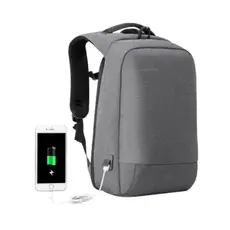 ზურგჩანთა Kingsons Anti Theft Commuter Backpack With USB Charger 17.1" Grey - KS3149W-D, 2 image