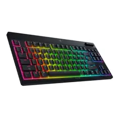 Razer Keyboard mechanical BlackWidow V4 Low-profile TKL HyperSpeed, 87key, Yellow Switch, USB-A/WL/BT, EN, RGB, black, 3 image