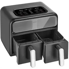 აეროგრილი Amica 2400W, bowl 2*4.0L, touch control, 8 auto. programs, plastic, black, 3 image