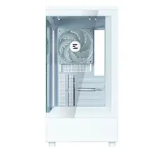 კომპიუტერის ქეისი Zalman PC case P10 without PSU, 1xUSB3.0, 1xUSBType-C, 1x120mm ARGB, VGA 384mm, LCS ready, TG Side Panel, mATX, white, 3 image