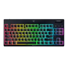 Razer Keyboard mechanical BlackWidow V4 Low-profile TKL HyperSpeed, 87key, Yellow Switch, USB-A/WL/BT, EN, RGB, black