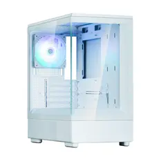 კომპიუტერის ქეისი Zalman PC case P10 without PSU, 1xUSB3.0, 1xUSBType-C, 1x120mm ARGB, VGA 384mm, LCS ready, TG Side Panel, mATX, white