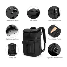 ზურგჩანთა Kingsons Waterproof Business Backpack 15.6" Black - KS3333W, 4 image