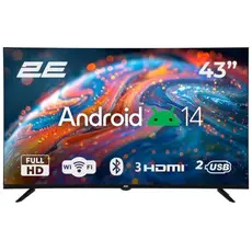 ტელევიზორი 2E TV Set 43" LED FHD 60Hz Smart Android Black