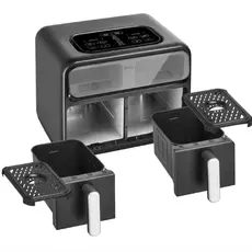 აეროგრილი Amica 2400W, bowl 2*4.0L, touch control, 8 auto. programs, plastic, black, 5 image