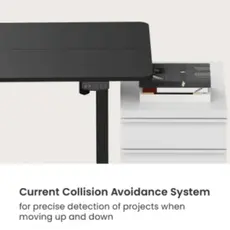 სათამაშო მაგიდა Vertex VX-1SSD-02B Electric Sit-Stand Desk Matte Black, 4 image