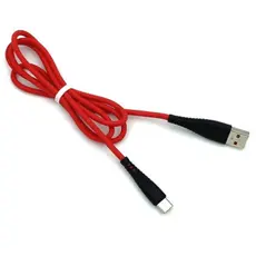 კაბელი Denmen D19T soft silicone Type-c red/72309