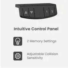 სათამაშო მაგიდა Vertex VX-1SSD-02B Electric Sit-Stand Desk Matte Black, 5 image