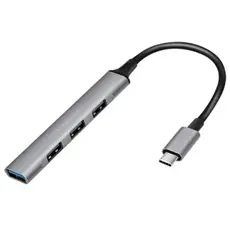 USB ჰაბი Logilink UA0392 USB3.2 Type-C 4-port Slim Hub With Aluminum Casing