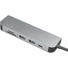 ადაპტერი Logilink UA0343 USB-C™ Multifunc Hub USB 3.2 Gen1x1 HDMI PD Cardreader