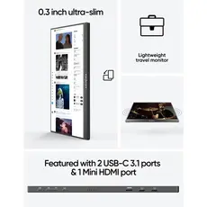 მონიტორი ARZOPA S1 Table 15.6 FHD Mini HD USB Type-C, 2 image