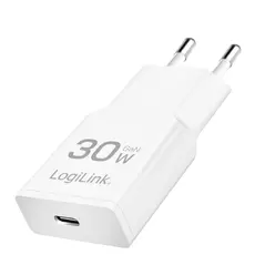 დამტენი Logilink PA0347 USB-C (PD 3.0) 30W GaN Fast Charger White