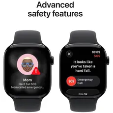 Smart watch Apple Watch Series 11 GPS 46mm Jet Black Aluminium Case with Black Sport Band - S/M (MEUW4RK/A), 4 image