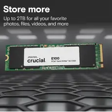 მყარი დისკი CRUCIAL PCIE G4 M.2 NVME 2TB E100 CT2000E100SSD8, 5 image