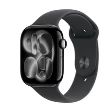 Smart watch Apple Watch Series 11 GPS 46mm Jet Black Aluminium Case with Black Sport Band - S/M (MEUW4RK/A), 2 image