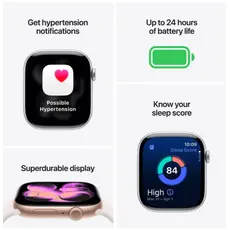 Smart watch Apple Watch Series 11 GPS 46mm Jet Black Aluminium Case with Black Sport Band - S/M (MEUW4RK/A), 7 image