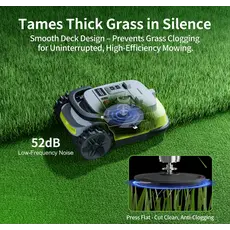 გაზონის საკრეჭი რობოტი UBTech M10 PRO, WiFi, Bluetooth, Wire Free Robotic Lawn Mower, Green/Grey, 5 image
