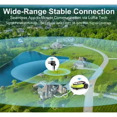 გაზონის საკრეჭი რობოტი UBTech M10 PRO, WiFi, Bluetooth, Wire Free Robotic Lawn Mower, Green/Grey, 7 image