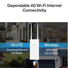 როუტერი TP-link TL-MR100-Outdoor 300Mbps Wireless N 4G LTE Outdoor Router, 5 image