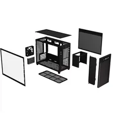 კომპიუტერის ქეისი ASUS Prime AP201 Tempered Glass MicroATX Case Black, 4 image