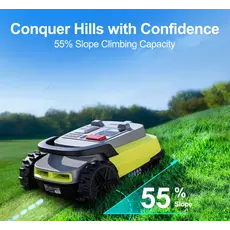 გაზონის საკრეჭი რობოტი UBTech M10 PRO, WiFi, Bluetooth, Wire Free Robotic Lawn Mower, Green/Grey, 6 image