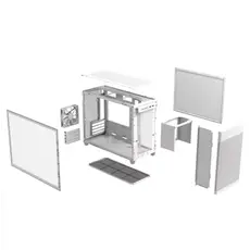 კომპიუტერის ქეისი ASUS Prime AP201 Tempered Glass MicroATX Case White, 5 image