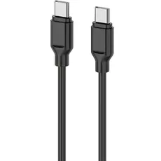 კაბელი 2E Cable USB-C - USB-C Glow 60W 1m Black