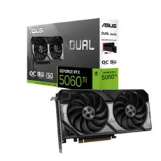 Video Card ASUS Graphic Card GeForce RTX 5060 Ti 8GB GDDR7 OC DUAL-RTX5060TI-O8G