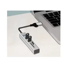 USB ჰაბი Logilink UA0445 USB 3.0 Hub 3xUSB-A SD/microSD Slot 5Gbps Silver, 3 image