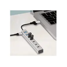 USB ჰაბი Logilink UA0442 4xUSB-A/3xUSB-C Hub 5Gbps Silver, 4 image
