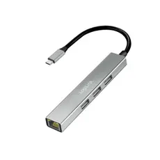 USB ჰაბი Logilink UA0461 USB-C 3-Port Hub Gigabit Adapter 15cm, 2 image