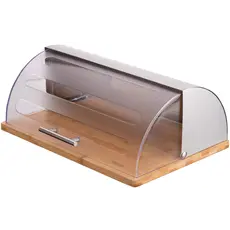 პურის შესანახი Ardesto Bread bin Gemini 39*28.5*15 cm, stainless steel/plastic/bamboo