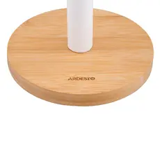 ხელსახოცის სადგამი Ardesto Paper Towel Holder Midori 15х34cm, metal, bamboo, white, 5 image