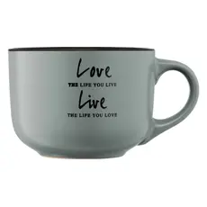 კერამიკის ჭიქა Ardesto Mug Way of life, 550ml,  ceramics, blue, 3 image