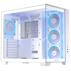 კომპიუტერის ქეისი ASUS A32 PLUS Case, без БЖ, 1xUSB3.2, 1xUSB Type-C, Tempered Glass side, ARGB, ATX, White 90DC00S3-B19000, 2 image