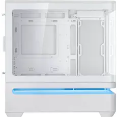 კომპიუტერის ქეისი ASUS Prime AP202 Tempered Glas, without PSU, 2xUSB3.2, 1xUSB Type-C, Tempered Glass side, mATX, WHITE 90DC00P3-B19000, 3 image