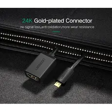 HDMI ადაპტერი UGREEN 20134 Micro HDM Imale to HDMI female adapter cable, 4 image