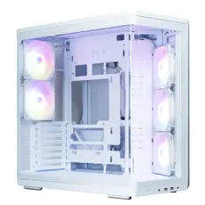 კომპიუტერის ქეისი Zalman PC case P60 without PSU, 2xUSB3.0, 1x Type C, 3x120мм ARGB Reverse, 2x120мм ARGB, VGA 435мм, LCS ready, Curved Tempered Glass, Dual Chamber, ATX, white
