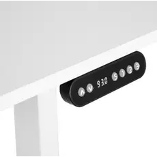 კომპიუტერის მაგიდა 2E Computer Desk CE120W, height 72-120cm, electric motor, tabletop 120 60cm (white), metal base (white), 5 image