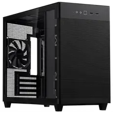 კომპიუტერის ქეისი ASUS Prime AP201 Tempered Glas, without PSU, 2xUSB3.2, 1xUSB Type-C, Tempered Glass side, mATX, Black 90DC00G0-B39010
