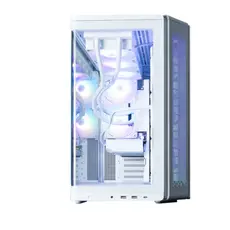 კომპიუტერის ქეისი Zalman PC case P60 without PSU, 2xUSB3.0, 1x Type C, 3x120мм ARGB Reverse, 2x120мм ARGB, VGA 435мм, LCS ready, Curved Tempered Glass, Dual Chamber, ATX, white, 3 image