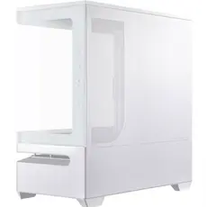 კომპიუტერის ქეისი ASUS Prime AP202 Tempered Glas, without PSU, 2xUSB3.2, 1xUSB Type-C, Tempered Glass side, mATX, WHITE 90DC00P3-B19000, 2 image