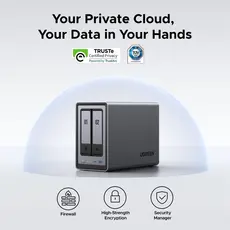 შენახვის სისტემა UGREEN NASync DXP2800 (25369) Dual-slot Desktop NAS, Intel N100, 8GB, Diskless, USB, Type-C, HDMI, RJ45, Space Gray, 5 image